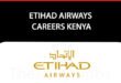 Etihad Airways Careers Kenya